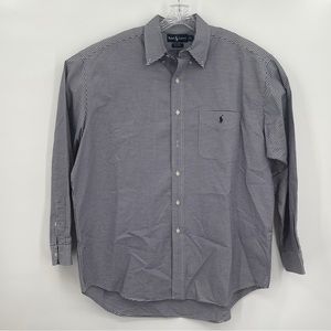 Ralph Lauren Men's Large Big Shirt Long Sleeve Button Down Shirt